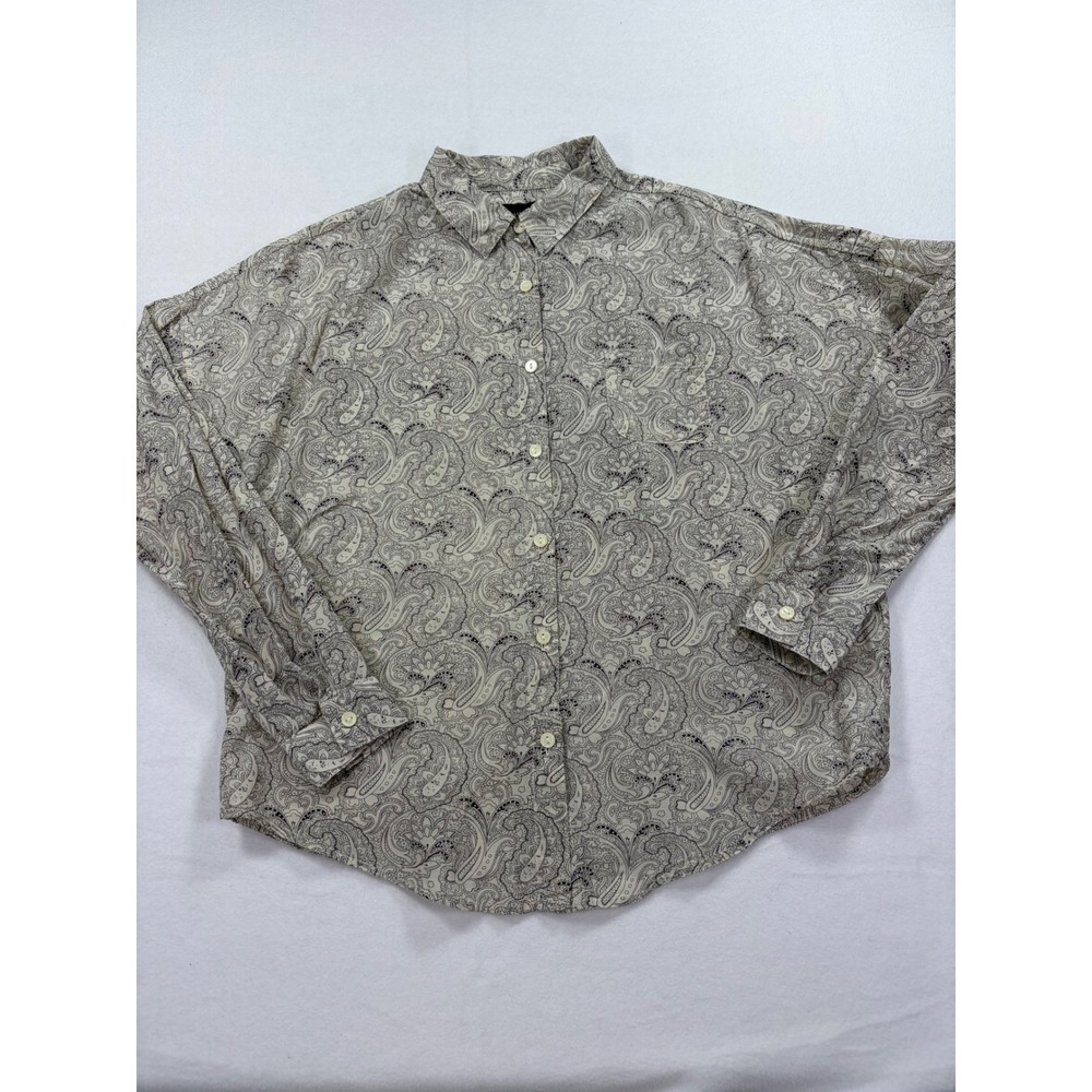 Maison Scotch &‎ Soda Wanderlust Paisley Button Down Shirt Cream Black Size 1